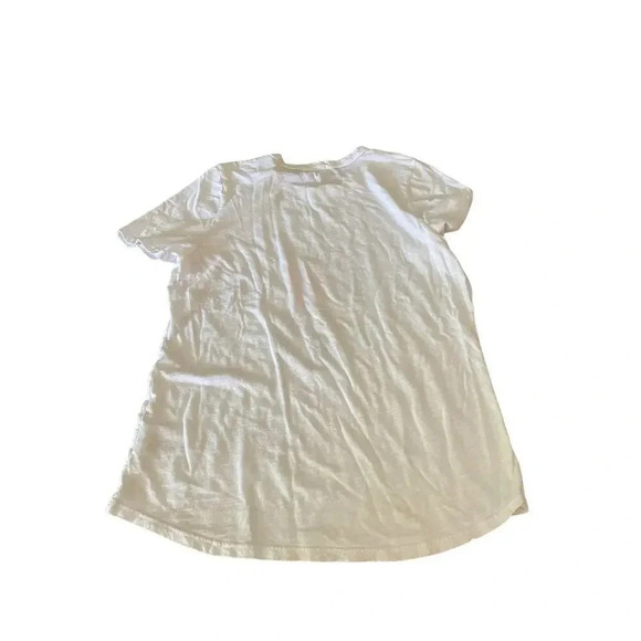 T.la Women's Cream Short Sleeve Crew Neck Pullover T-Shirt Size Small - Picture 4 of 4